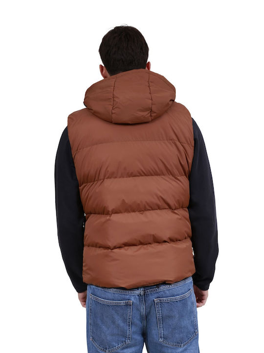 Sleeveless Puffer Jacket Windproof Mustard