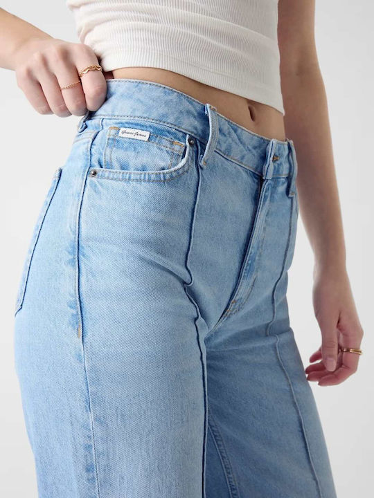 High Rise Women's Flared Jean Pants White
