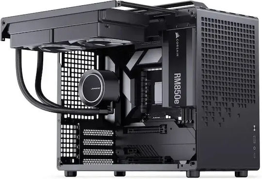Jonsplus Z20 Gaming Mini Tower Κουτί Υπολογιστή με Πλαϊνό Παράθυρο Μαύρο