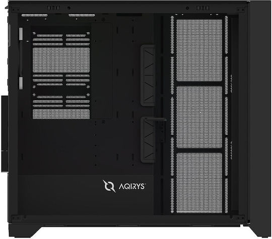 Aqirys XO-1 Gaming Middle Tower Carcasă PC cu Panou Lateral și Iluminare ARGB Neagră