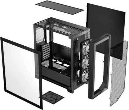 PCCOOLER C3D510 Gaming Micro Tower Κουτί Υπολογιστή με Πλαϊνό Παράθυρο Μαύρο