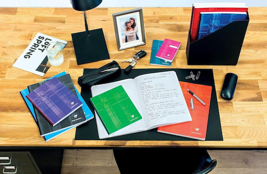 Clairefontaine Σημειωματάριο Α4 96 Φύλλων Ριγέ με Σκληρό Εξώφυλλο και Στυλοθήκη BLACK