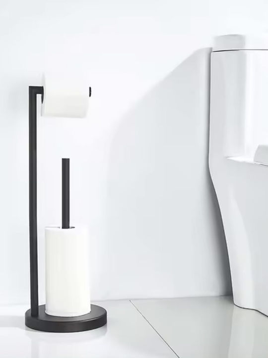 Metallische Toilettenbürste Badezimmer Schwarz