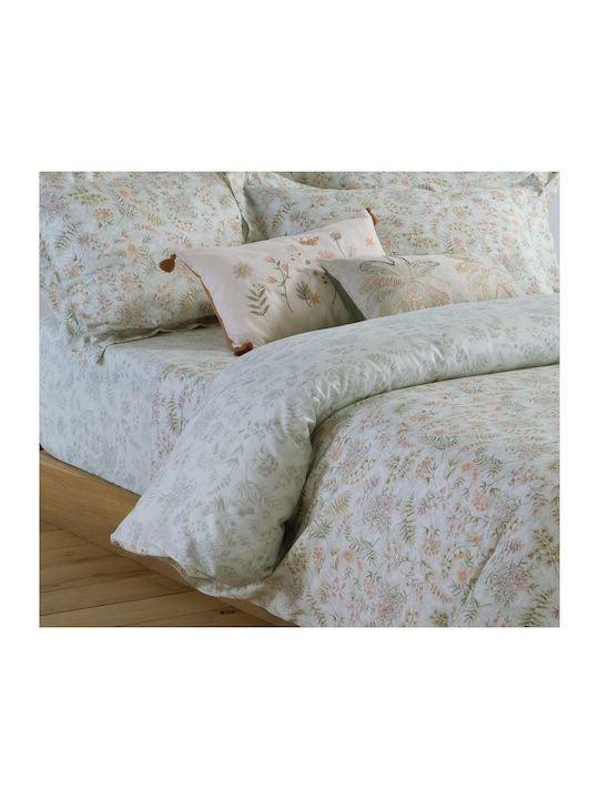 Nef-Nef Homeware Blessing Κουβερλί Υπέρδιπλο Βαμβακοσατέν Πράσινο 240x230cm