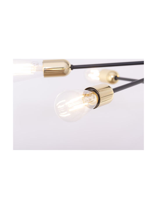 TK Lighting Πλαφονιέρα Οροφής Μαύρη με Ντουί E27