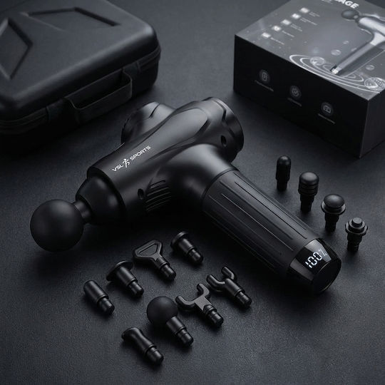 VSL Sports Hypergun Xpro Shiatsu Massage Gun for Neck Head Waist Back Legs Body & Hands Anti-Cellulite with Vibration Black
