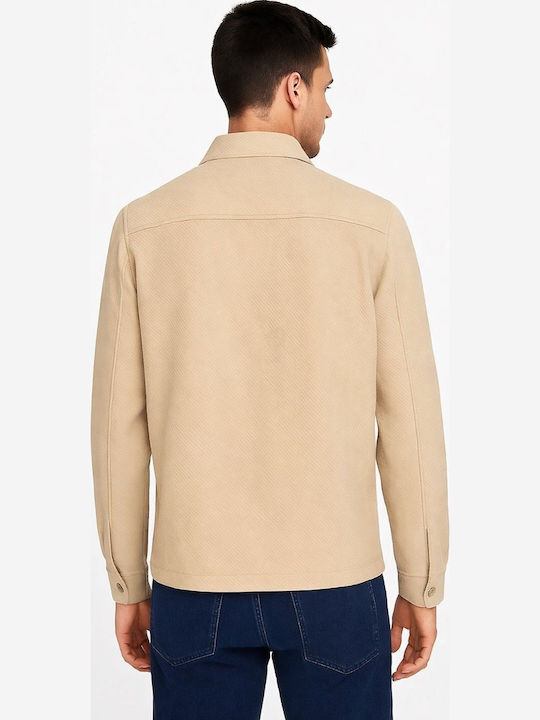 Herren Jacke mit Knöpfen Beige