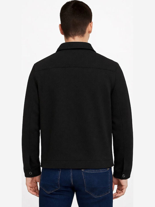 Herren Jacke mit Knöpfen Schwarz