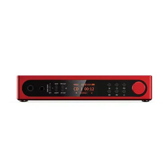 Fiio Dm15 R2r Преносим Cd Плеър 24-битов Напълно Диференциален R2r ЦАП Usb ЦАП Bluetooth 5.4 & Usb Cd Ripping Червен