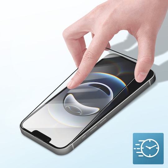 Avizar Displayschutzfolie Iphone 17e Gehärtetes Glas 2.5d Mit Abgeschrägten Kanten Transparent Schwarz