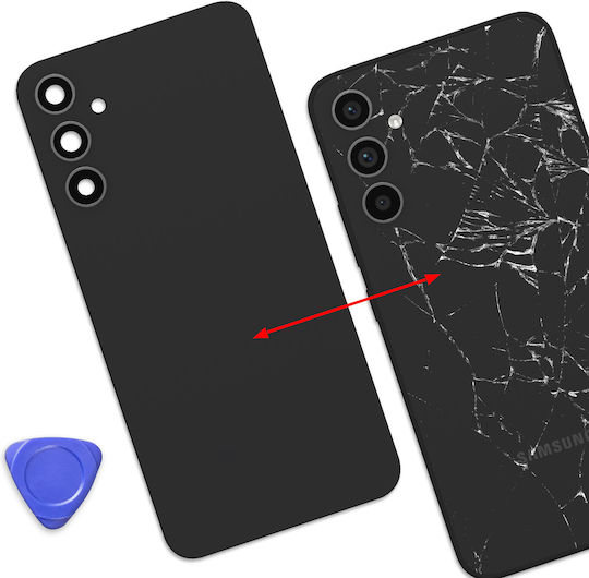 Clappio Капак За Батерия Galaxy A34 5G С Черни Отвори За Камера