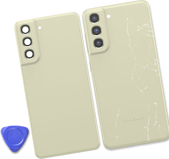 Clappio Replacement Battery Cover Galaxy S21 Fe Camera Module Cutouts Olive Green