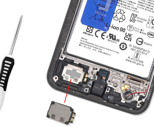 Clappio Unterer Externer Lautsprecher Galaxy A34 5G A33 5G Schwarz