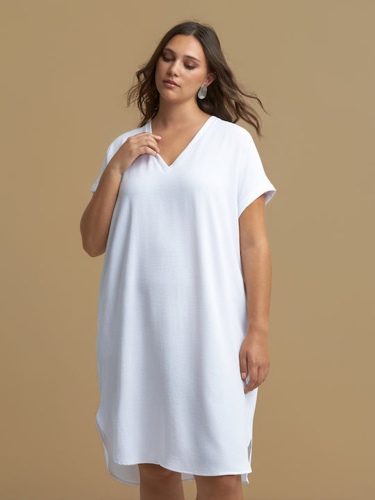 Rochie De Vară Pentru Femei Midi Albă