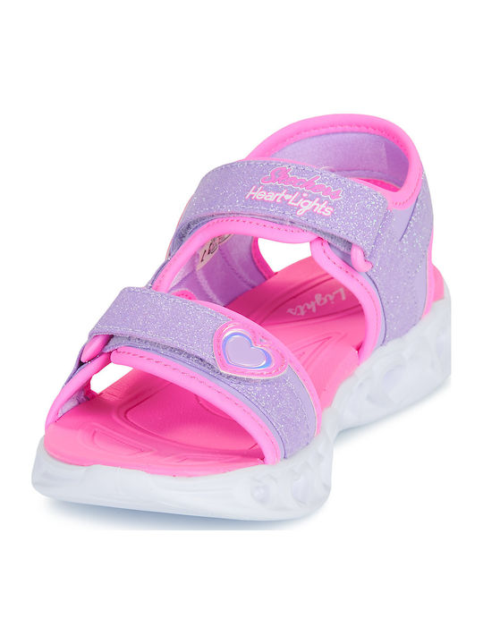 Sandale Tip Pantof Heart Lights Violet