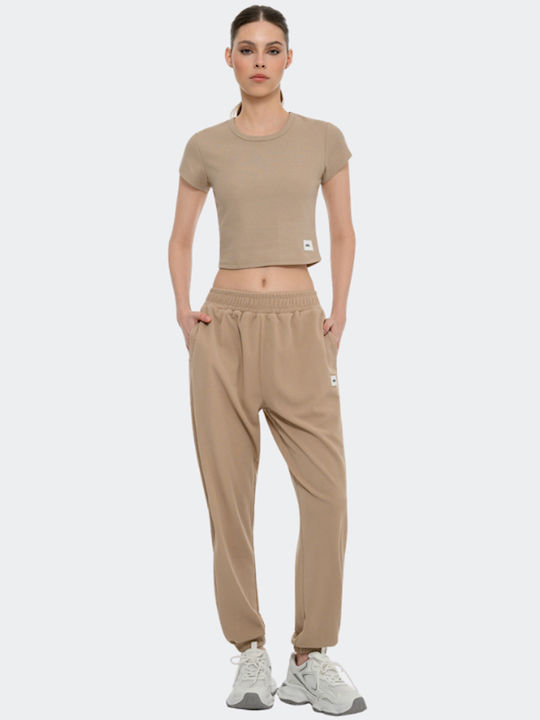Γυναικείο Αθλητικό Crop T-shirt Affogato