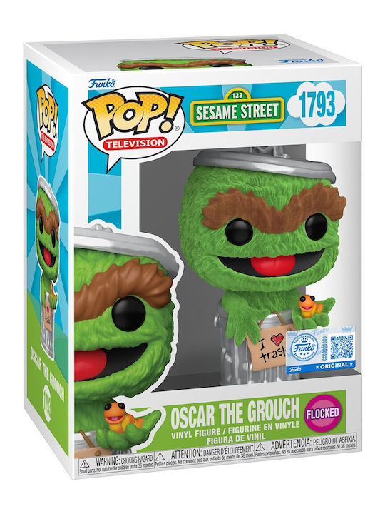 Funko Pop! Television: Oscar the Grouch Flocked Special Edition Funko Pop! Television: Oscar the Grouch Flocked Special Edition