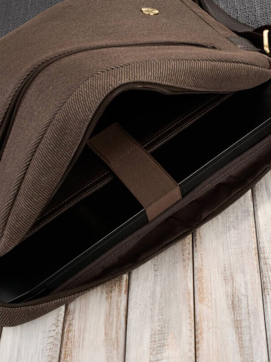 Elektrisches Gitarren Leder Damen Schultertasche Braun
