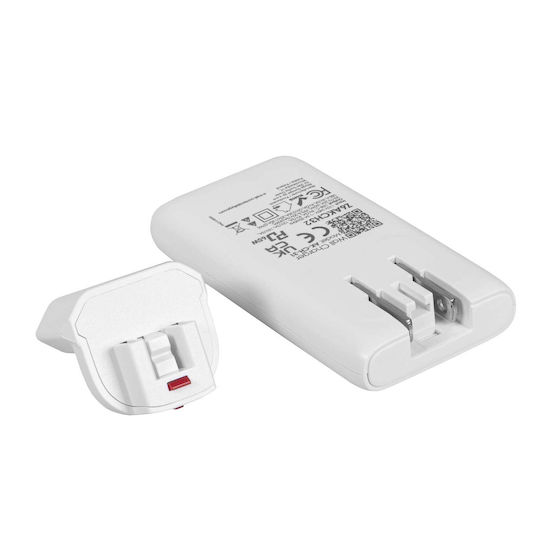 Akyga GaN Wireless Charger with 2 USB-C Ports 65W Power Delivery Quick Charge 3.0 Quick Charge 4+ White (AK-CH-32)