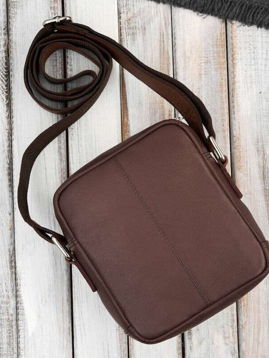 Leder Herren Schulter / Crossbody Braun Tasche