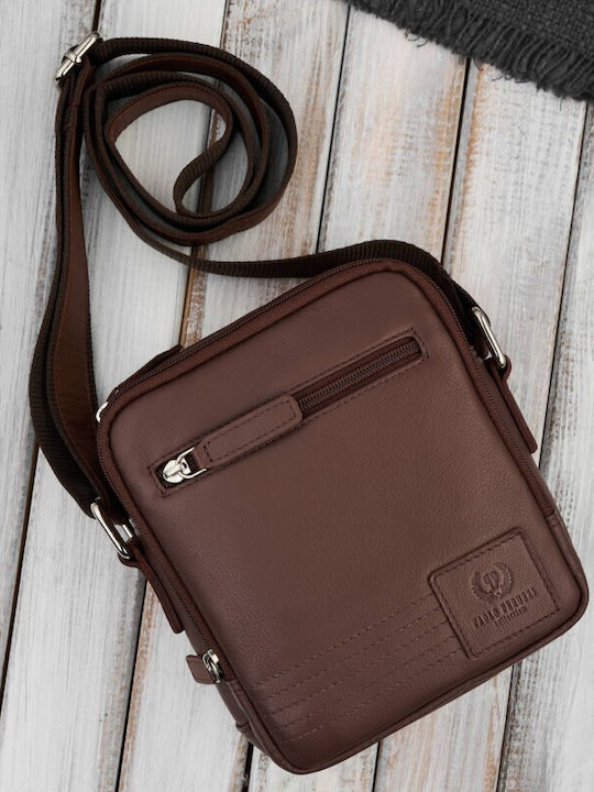 Leder Herren Schulter / Crossbody Braun Tasche