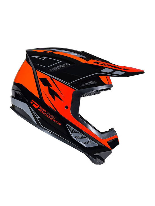 Kenny MX Titanium Black Orange Gradient Motorcycle Helmet Motocross ECE 22.06 1250gr