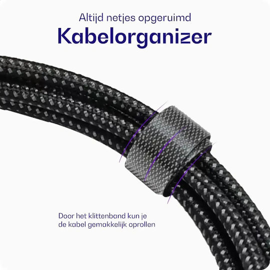 Buddi Cablu Flex USB 2.0 USB-C Male - 3,5 mm Negru 2m