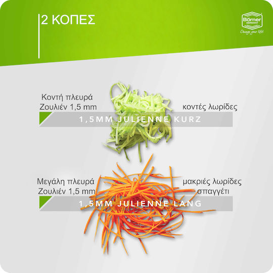 Borner Cutter Julienne Roko Verde