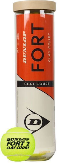 Dunlop Fort Clay Court Тенис Топки 4 Бройки 601613