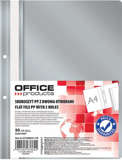 Office Products Pp Plastic Folder Spine Holes Thickness 100/170 Microns 50 Pcs Set Office Products Gray