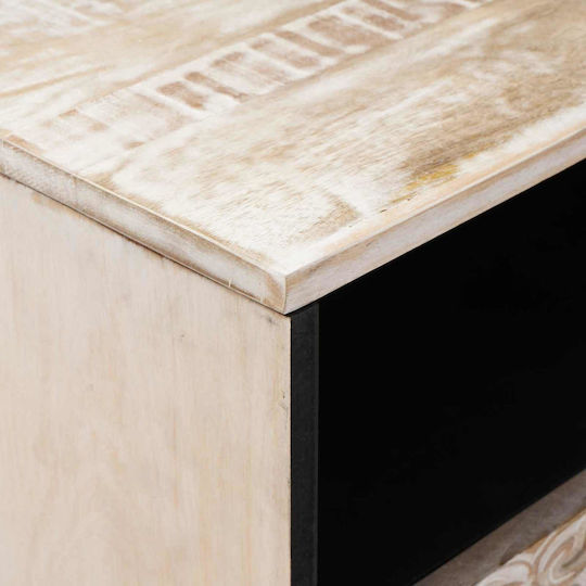 Wooden White Bedside Table 50x33x60cm