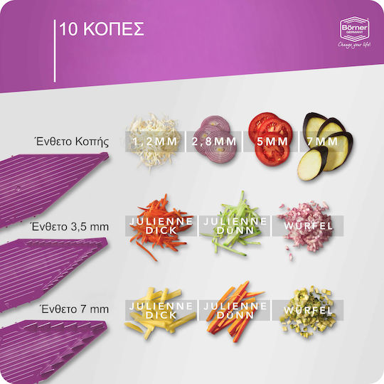 Borner Μαντολίνο V5 Powerline Pro Set 7τμχ Μωβ
