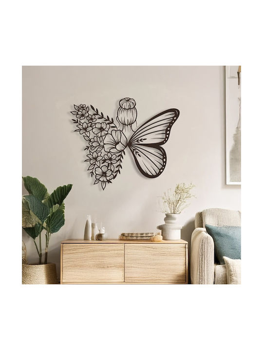 Pakketo Decorative Silhouette Terfia Pakooworld Black Made of Metal 60x1.5x60cm