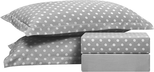 Beauty Home 10101 Elektrisches Gitarren Super-Doppel 4 Stück 170x200+30cm mit Gummibettlaken Grau
