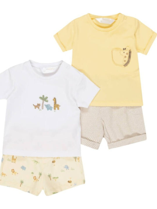 Kids Set with Shorts Summer 4 Pieces Yellow