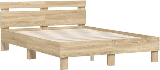 Doppeltes Holzbetten Unterlage mit Lattenrost für Matratze 137x190cm