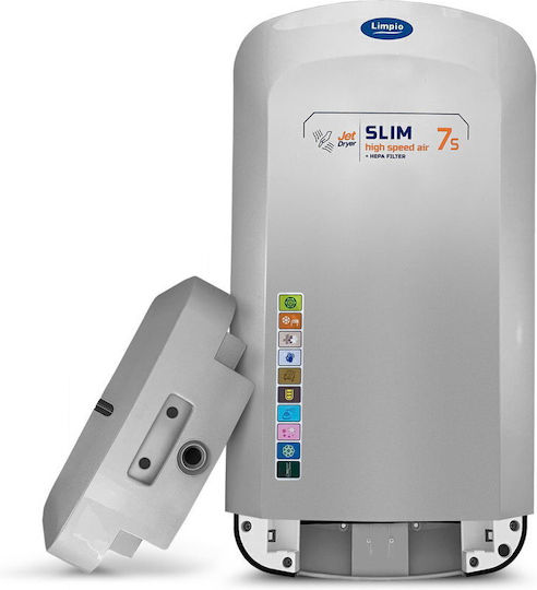 Limpio Limpio Hdr91jet Uscător De Mâini Filtru Hepa 1650w Putere Multicolor Argintiu