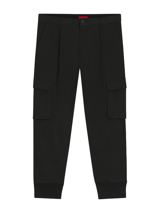 Cargo Trousers Elastic in Slim Fit Black
