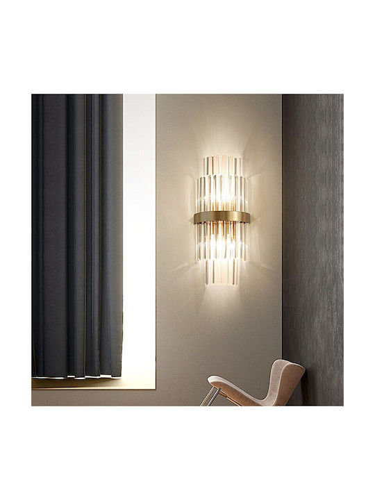 Home Lighting Celia Φωτιστικό Τοίχου με Ντουί E14 Χρυσό 20x50εκ.