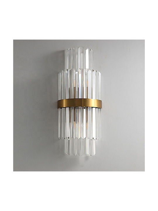 Home Lighting Celia Φωτιστικό Τοίχου με Ντουί E14 Χρυσό 20x50εκ.