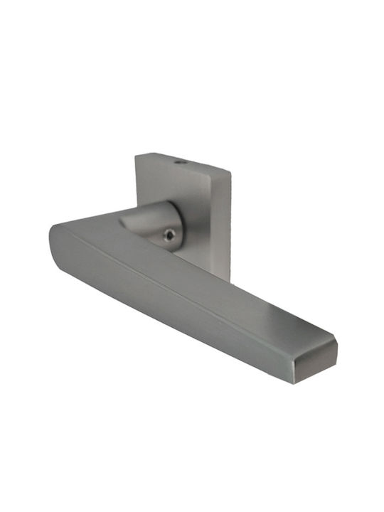Oramis Middle Door Lever With Rosette Pair With Mouthpiece Nickel