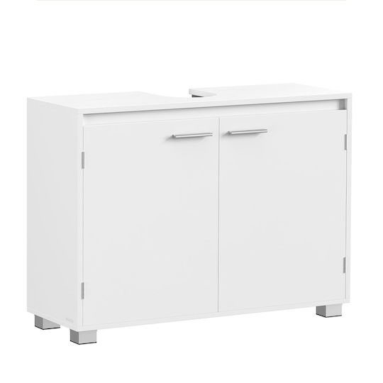 Vasagle Πάγκος με Νιπτήρα Μ80xΒ30xΥ60cm Λευκός Vasagle Πάγκος με Νιπτήρα Μ80xΒ30xΥ60cm Λευκός