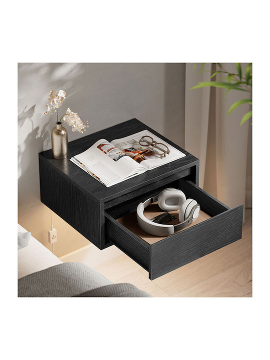 Nachttisch Holz Schwarz 40x35x19cm