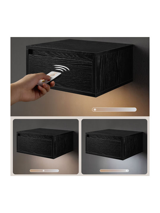 Nachttisch Holz Schwarz 40x35x19cm