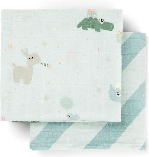 Done by Deer Baby Burp Cloth 65x65cm 2 Pieces Done by Deer Baby Burp Cloth 65x65cm 2 Pieces