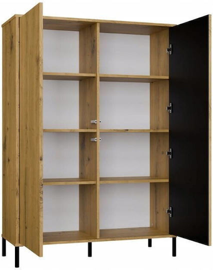 Kamaro Dulap De Prezentare Pentru Sufragerie Din Placă Din Lemn Agregat Roșu 103.5x40x147.5cm