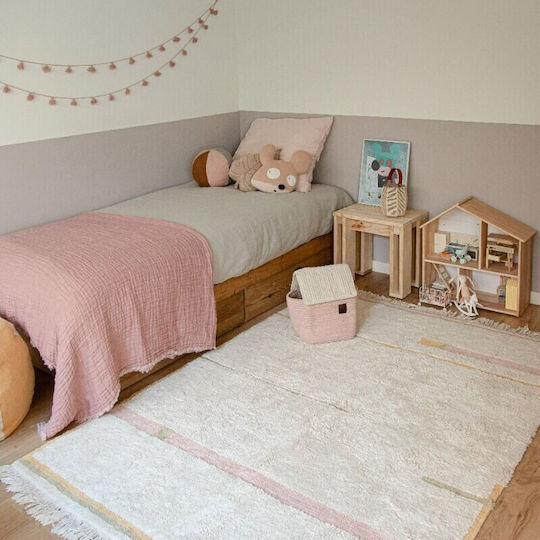 Lorena Canals Lanes Vintage Kinderteppich Rosa 90x130cm