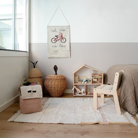 Lorena Canals Lanes Vintage Kinderteppich Rosa 90x130cm