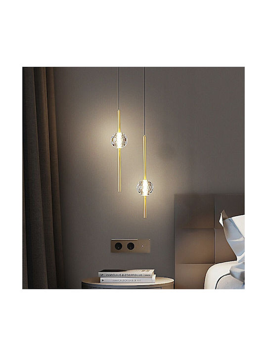 Home Lighting Glow Φωτιστικό Τοίχου με Ενσωματωμένο LED και Θερμό Λευκό Φως Χρυσό