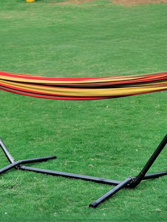Fabric Hammock with Stand Multicolour 265x100x95cm